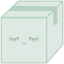 Light green box with a sleepy smiley face