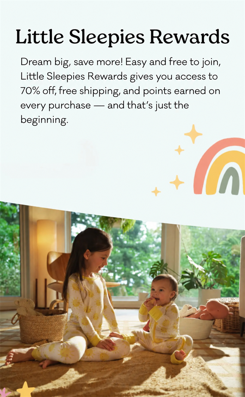 Rewards promotion with children wearing yellow pajamas
